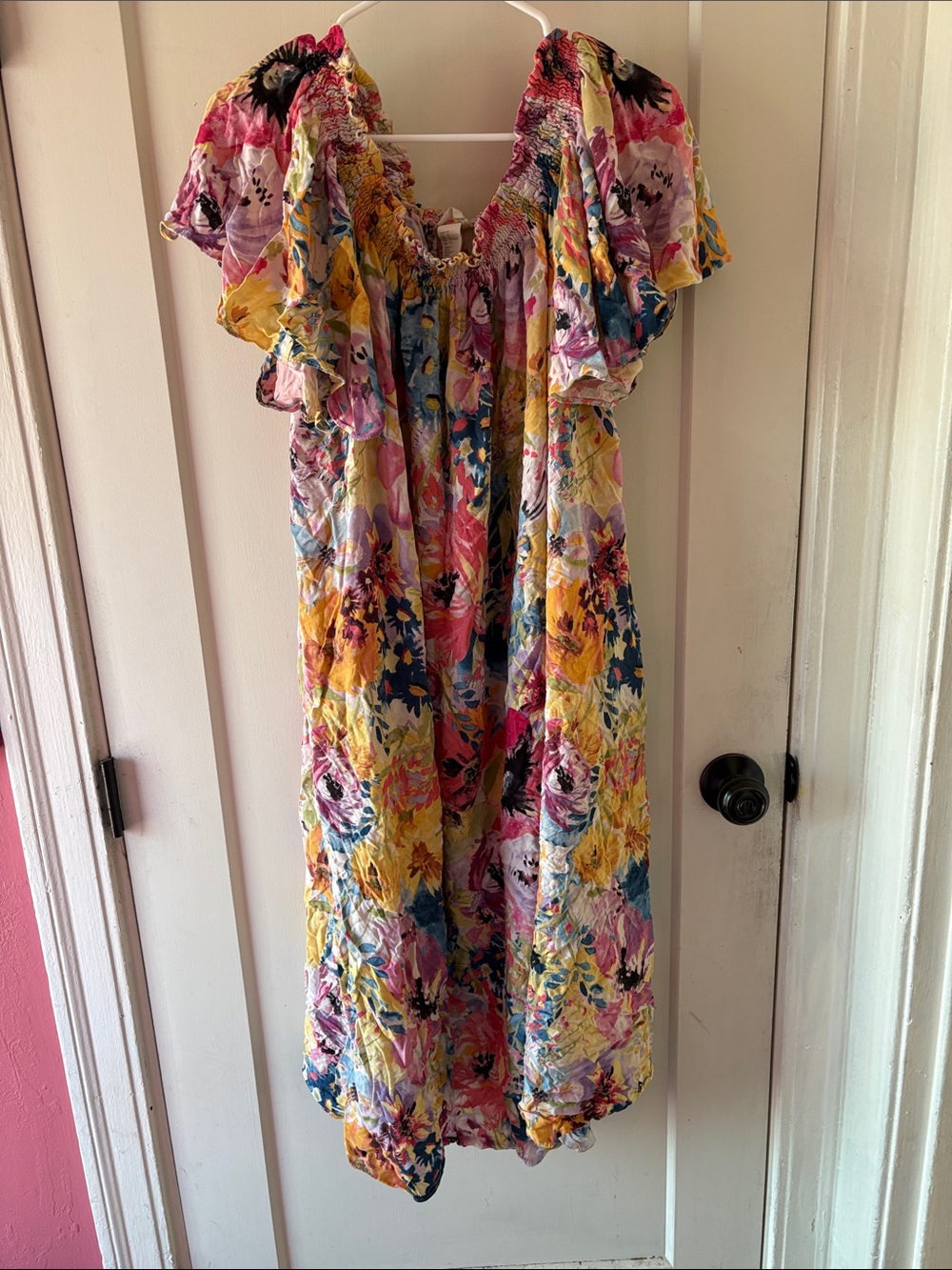 H&M Floral Maxi Dress in Pink, Yellow, Blue